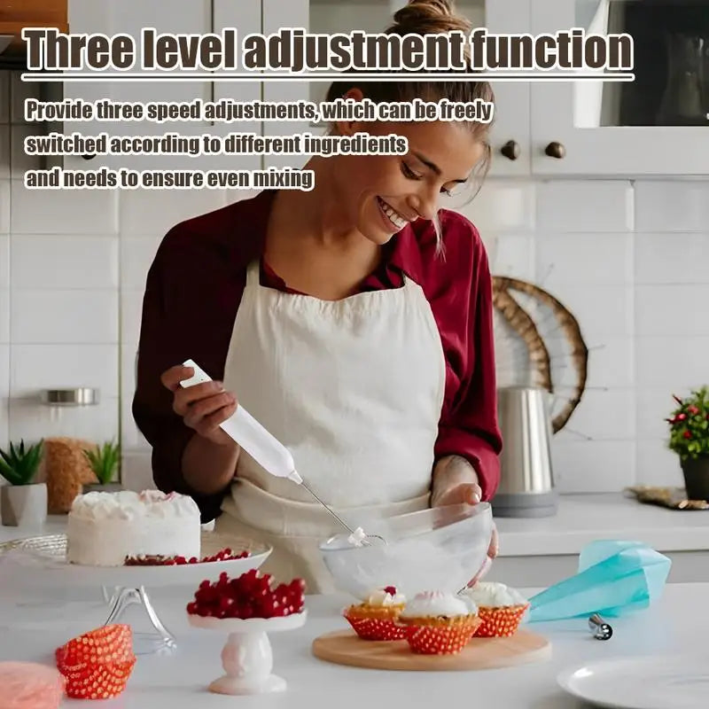 Frother For Coffee Rechargeable Egg Beater Handheld Kitchen Electric Milk Frother Small Drink Mixer And Cold Foam Maker For