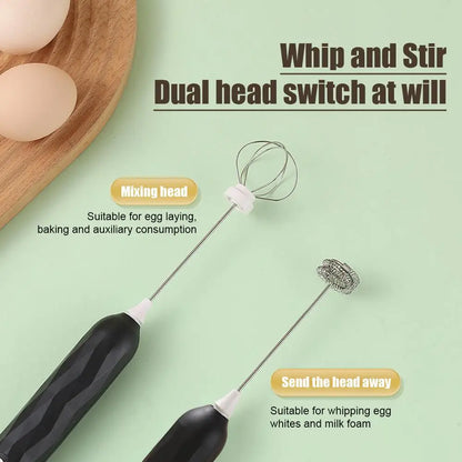 Frother For Coffee Rechargeable Egg Beater Handheld Kitchen Electric Milk Frother Small Drink Mixer And Cold Foam Maker For