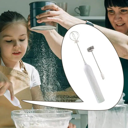 Frother For Coffee Rechargeable Egg Beater Handheld Kitchen Electric Milk Frother Small Drink Mixer And Cold Foam Maker For