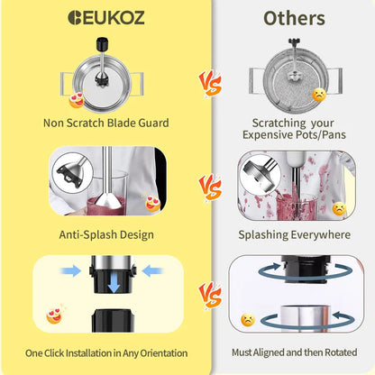 Immersion Blender 5-in-1 Handheld Blender - 1100-watt scratch-resistant blending stick for shakes, purees and smoothies