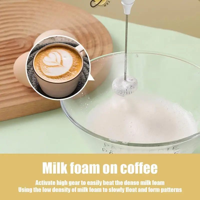 Frother For Coffee Rechargeable Egg Beater Handheld Kitchen Electric Milk Frother Small Drink Mixer And Cold Foam Maker For