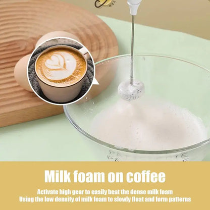 Frother For Coffee Rechargeable Egg Beater Handheld Kitchen Electric Milk Frother Small Drink Mixer And Cold Foam Maker For